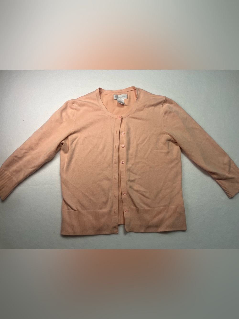 Worthington Peach Button-Up Women's Cardigan